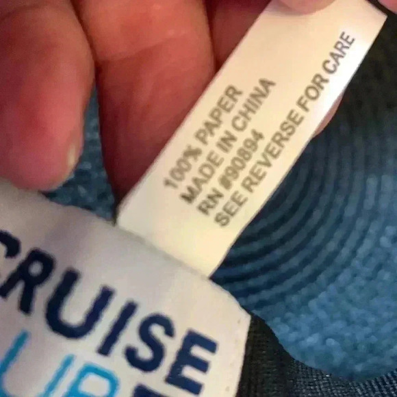 Cruise Club packable,  black and white sun hat - Picture 5 of 6